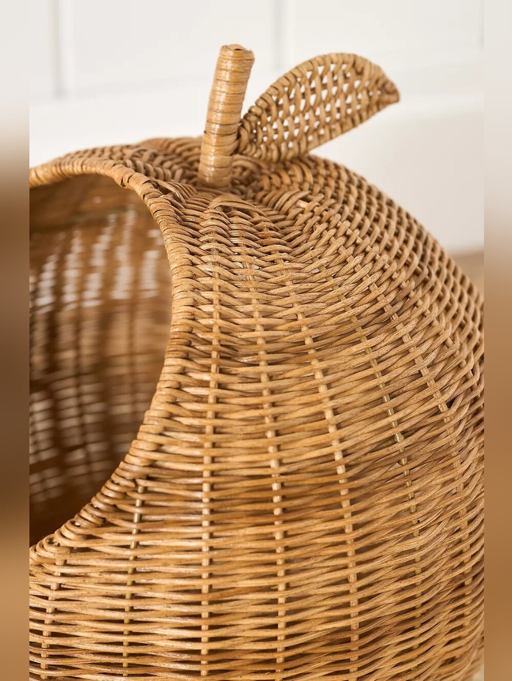Anthropologie Apple Woven Wicker Basket - Picture 2 of 2